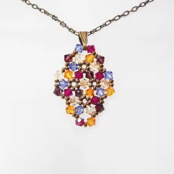 Pendant 40cm - Malvina Rhombus S-Bronze Chain - Pendant 40cm - Laiton bronze